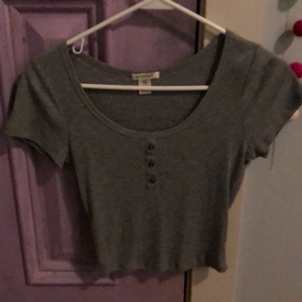 Grey crop top
